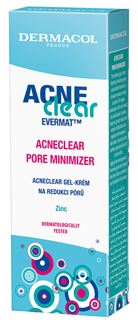 Dermacol Acneclear pore reduction gel-cream ( Pore Mini mizer ) 50 ml 50ml makiažo valiklis