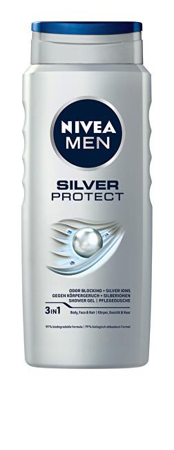 Nivea Shower gel for men Silver Protect 500ml Vyrams
