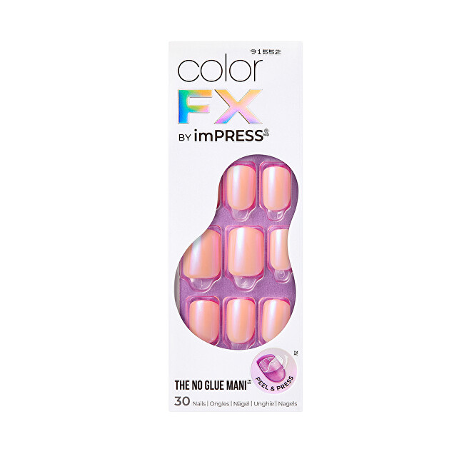 Kiss Glue-on nails ImPRESS Color FX - Satellite 30 pcs Moterims