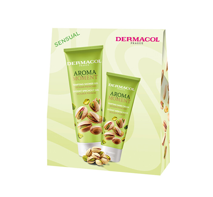 Dermacol Aroma Moment Body Care Set ( Sicilsk&aacute; pist&aacute;cie ) - D&aacute;rkov&aacute; sada Vonios ir du&scaron;o priemonė Moterims