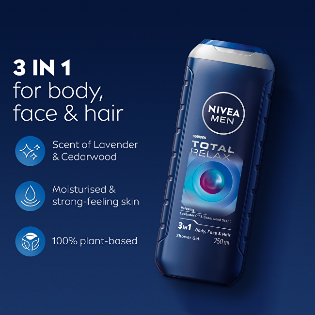 Nivea Shower gel Men Total Relax Shower Gel 250 ml 250ml Vyrams
