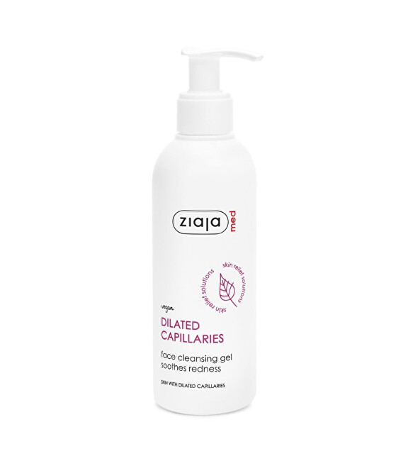 Ziaja Dilated Capillaries Face Cleansing Gel 200 ml 200ml vietinės priežiūros priemonė