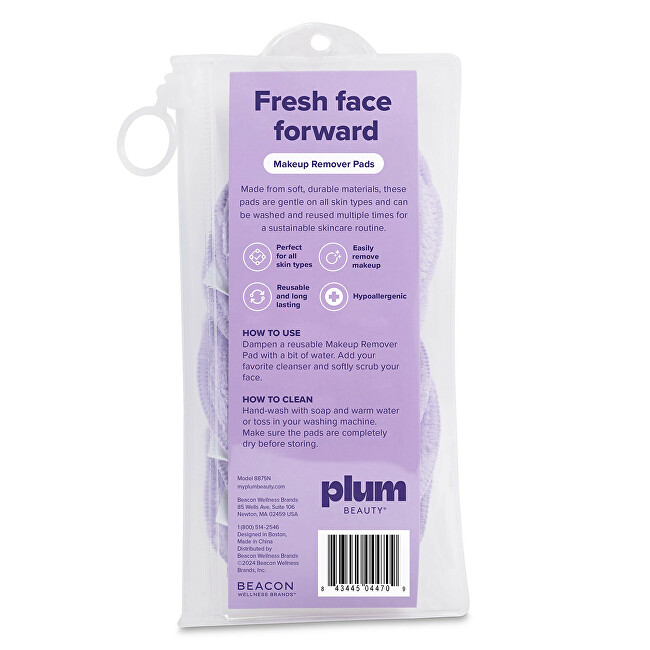 PlumBeauty Make-up Remover Pads 5 pcs makiažo valiklis