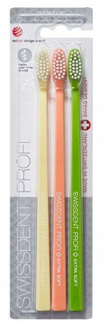 Swissdent Gentle Extra Soft Toothbrushes 2 + 1 FREE Moterims