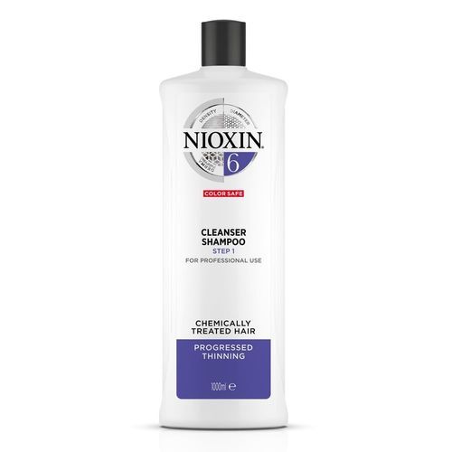 Nioxin System 6 (Shampoo Cleanser System 6 ) for Thinning Normal to Thick Natural and Chemically Treated Ha 1000ml plaukų balzamas