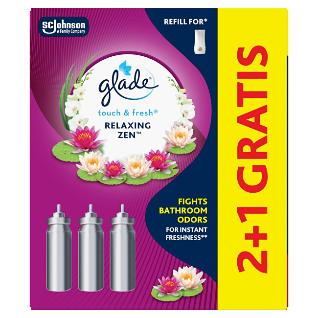 Glade Touch & Fresh Relaxing Zen 2+1 air freshener refill set namų kvapas