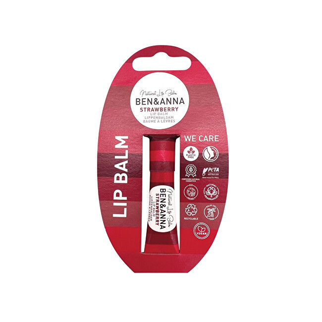 BEN & ANNA Strawberry Lip Balm 6 g Moterims