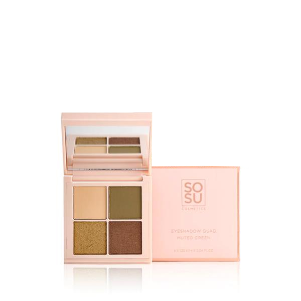 SOSU Cosmetics Green eyeshadow palette (Eyeshadow Quad) 4.8 g Moterims