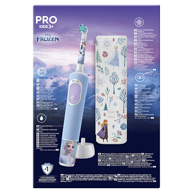 Oral B Vitality Pro Kids Frozen Electric Toothbrush with Travel Case dantų &scaron;epetėlis