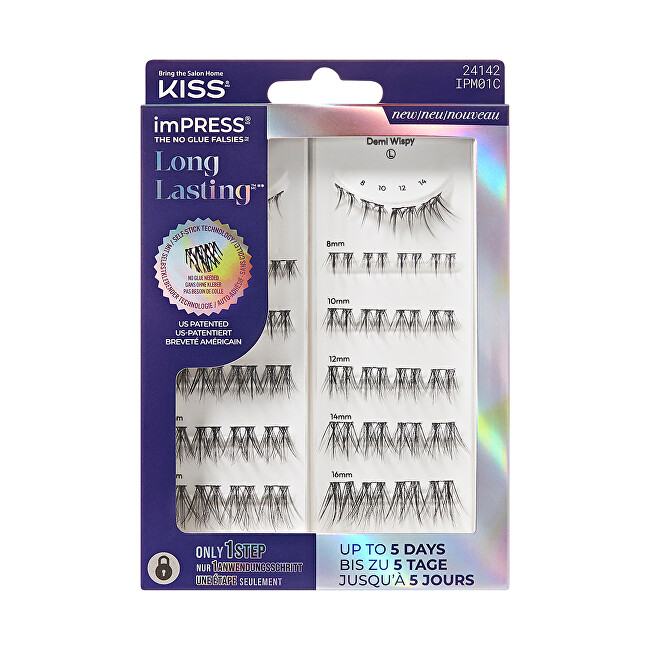 Kiss imPRESS Long Lasting Multi 01 Lashes blakstienų tu&scaron;as