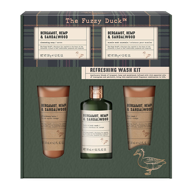 Baylis & Harding Bergamot, Hemp & Sandalwood Body Care Gift Set 5 pcs Barzdos priežiūra Vyrams