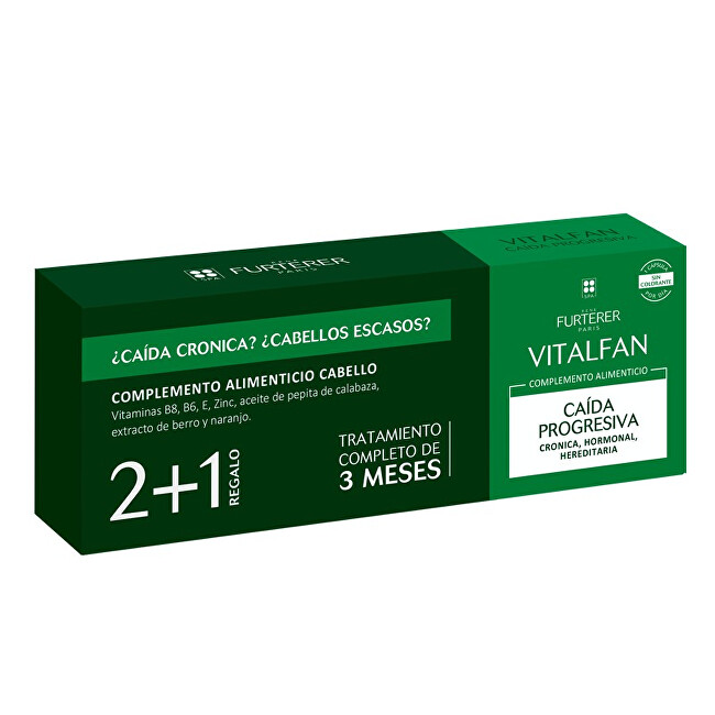 René Furterer Food supplement for chronic hair loss Vitalfan Antichute Progressive 90 capsules Moterims