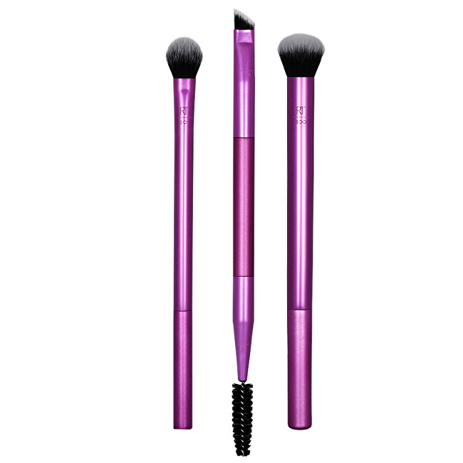 Real Techniques Eyeshadow duo + eyebrow brush kosmetika akims