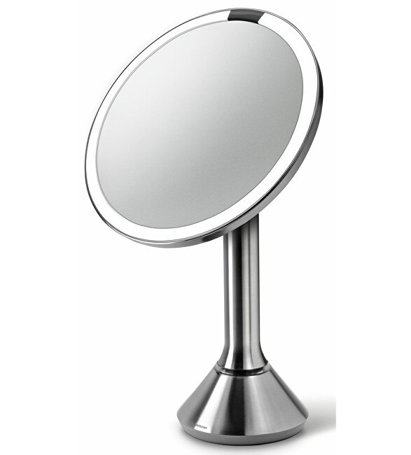 Simplehuman Mirror with touch control of light intensity Dual Light stainless steel veidrodis