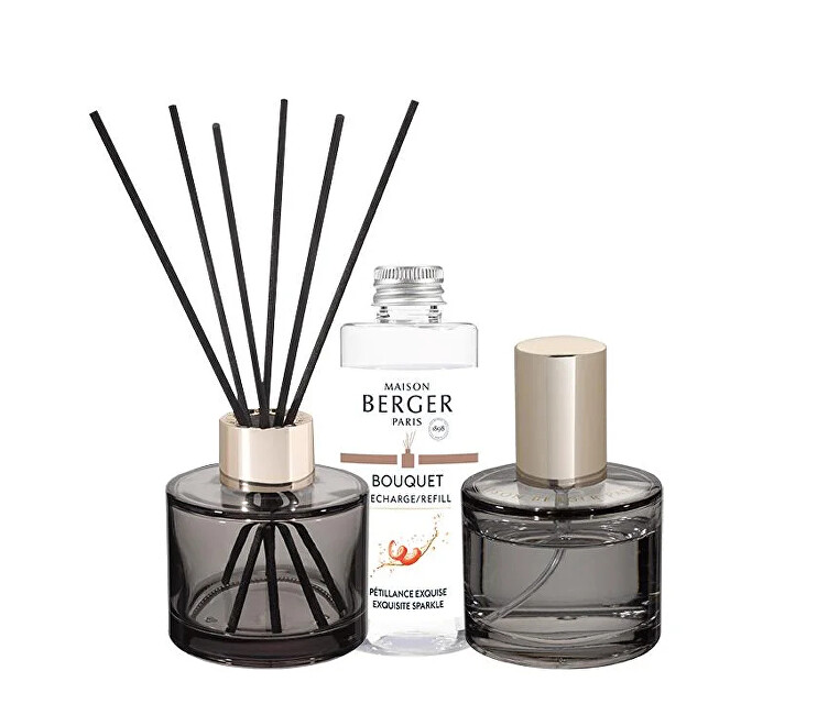 Maison Berger Paris Gift set aroma diffuser Rosalie gray + refill and home spray Intense glitter Unisex