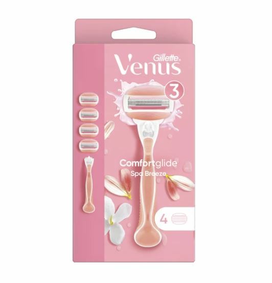 Gillette Venus Breeze razor + 4 heads skustuvas