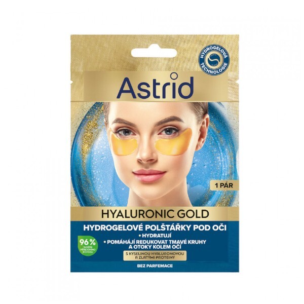 Astrid Hydrogel eye pads with gold proteins and ceramides Hyaluronic Gold Moterims