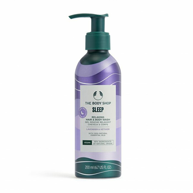 The Body Shop Shower gel for body and hair Sleep Relaxing Lavender & Vetiver ( Hair & Body Wash) 200 ml 200ml šampūnas