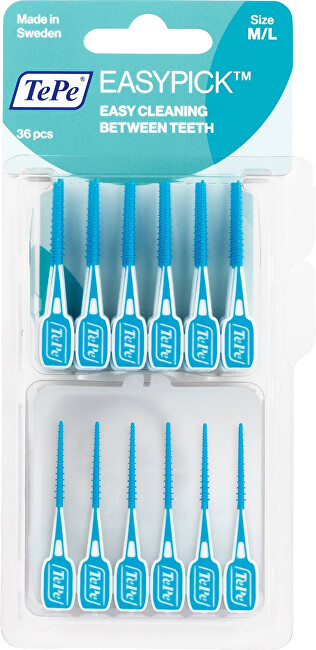 TePe Rubberized toothpicks Easypick M/L blue 36 ks Unisex