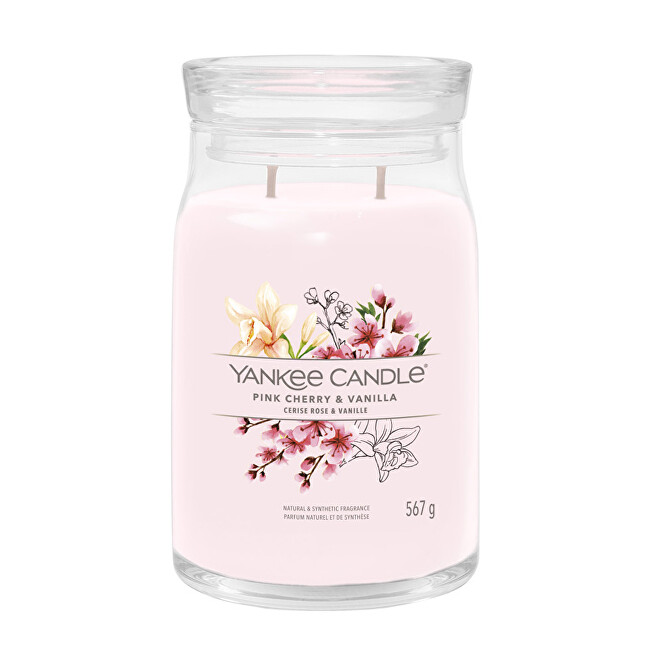 Yankee Candle Aromatic candle Signature large glass Pink Cherry & Vanilla 567 g Unisex