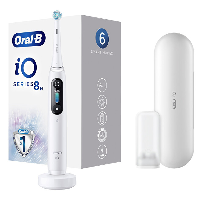 Oral B Electric toothbrush iO8 Series White Alabaster Unisex