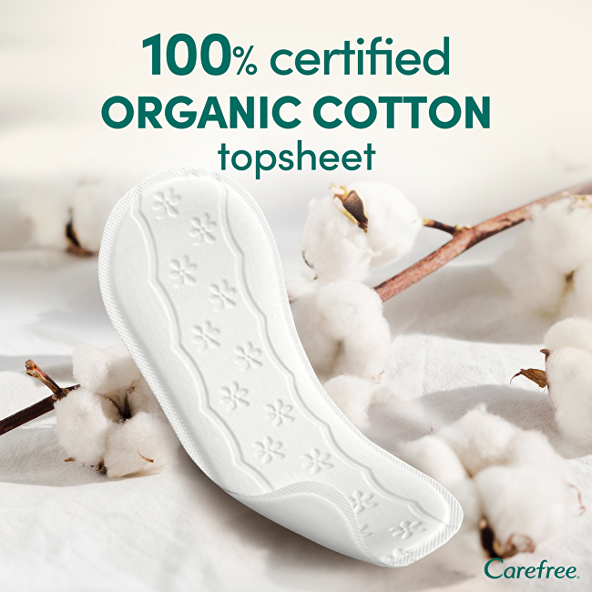 Carefree Organic Cotton Long Panty Liners 24 ks Intymios higienos priemonė