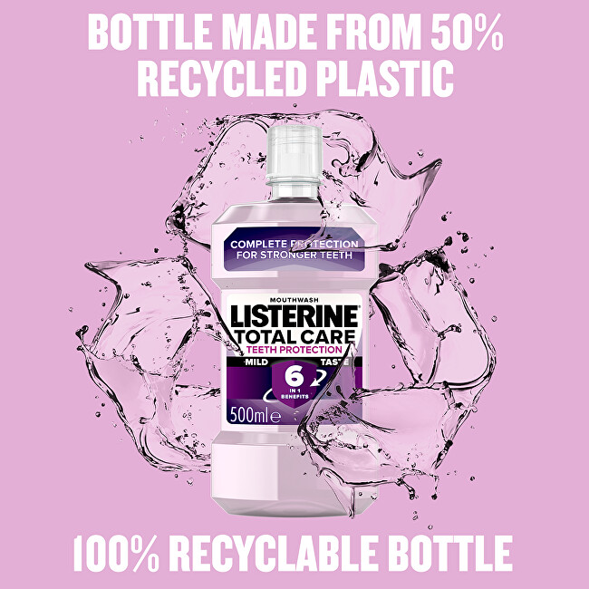 Listerine Mouthwash complete care without alcohol Total Care Teeth Protection Mild Taste 500ml Dantų emalį stiprinanti priemonė