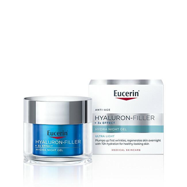 Eucerin Hyaluron-Filler+3x Effect Night Moisturizing Gel (Hydra Night Gel) 50 ml 50ml Moterims