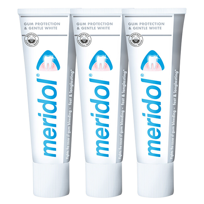 Meridol Toothpaste with whitening effect (Gentle White ) tripack 3 x 75 ml 75ml Unisex