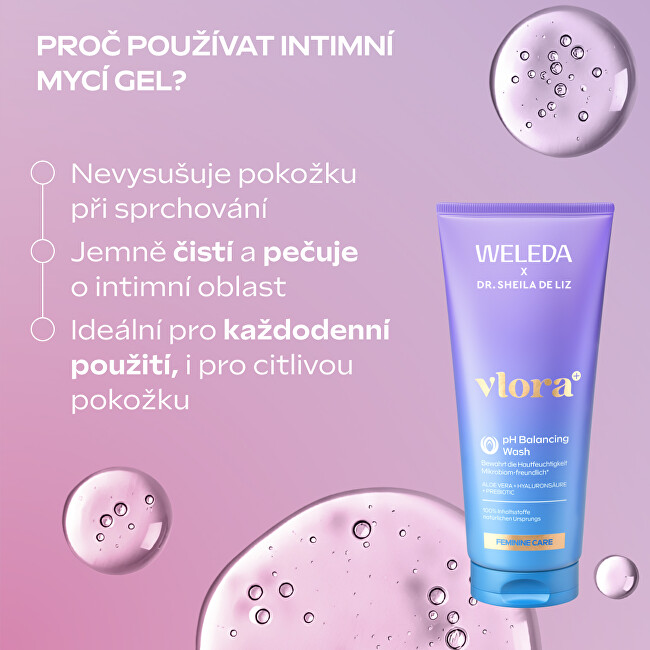 Weleda Vlora+ Ph Balancing Wash Gel for Intimate Hygiene 200 ml 200ml intymios higienos priežiūra