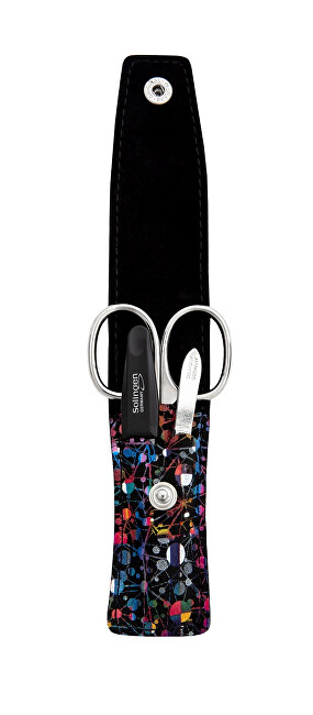 DuKaS Travel manicure set 3 pieces black colorful PL 872 Manikiūro priemonė