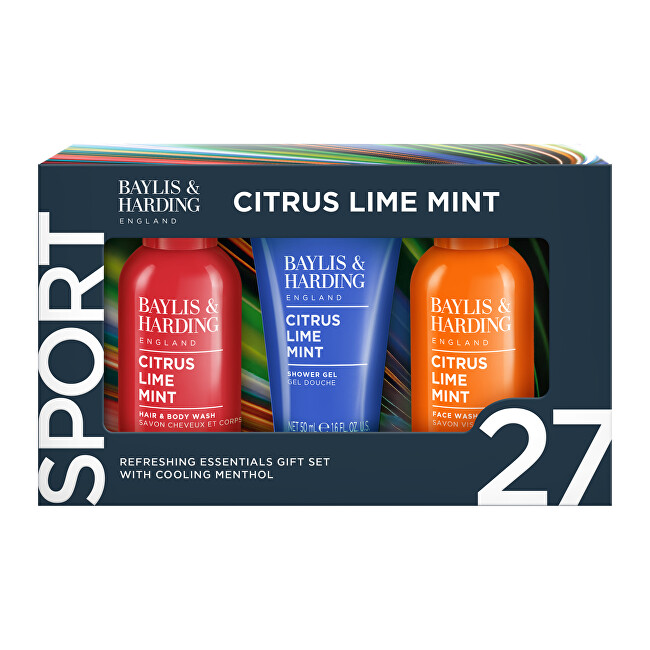 Baylis & Harding Men Shower Mini Set ( Citrus, Lime & Mint ) - D&aacute;rkov&aacute; mini sada p&eacute;če o tělo ( 3 ks ) Vonios ir du&scaron;o priemonė Vyrams