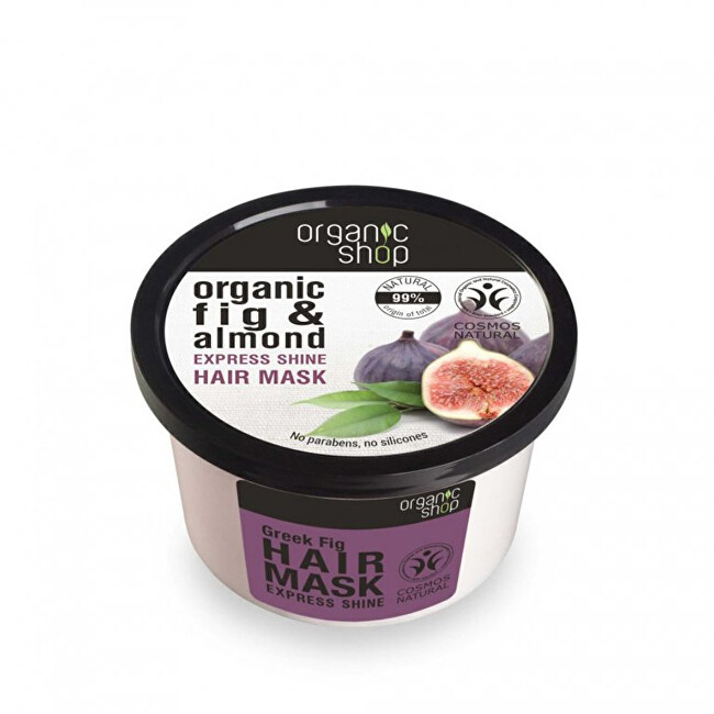 Organic Shop Shiny hair mask Greek fig and almonds ( Hair Mask Express Shine ) 250 ml 250ml Moterims
