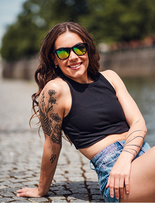 Vuch Polarizačn&iacute; slunečn&iacute; br&yacute;le Tilly Rainbow Black akiniai nuo saulės