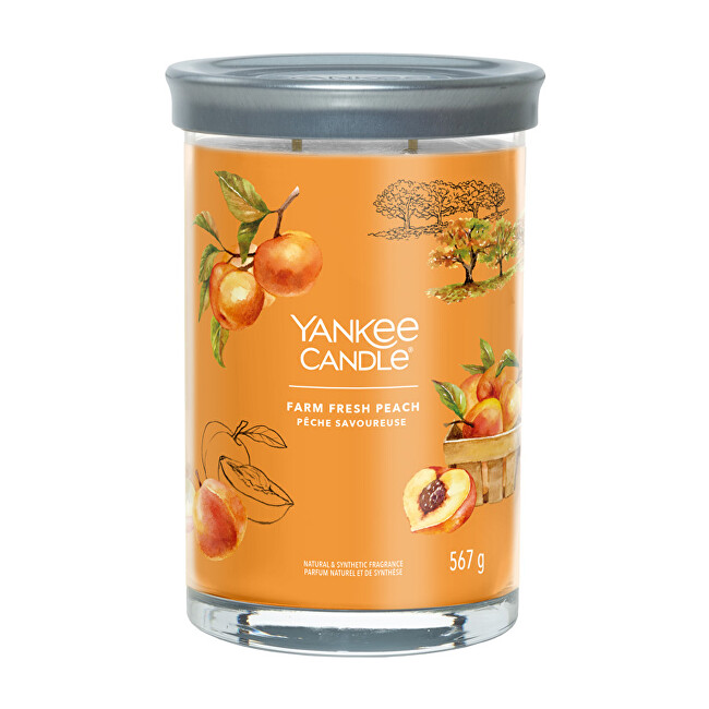 Yankee Candle Aromatic candle Signature tumbler large Farm Fresh Peach 567 g Unisex