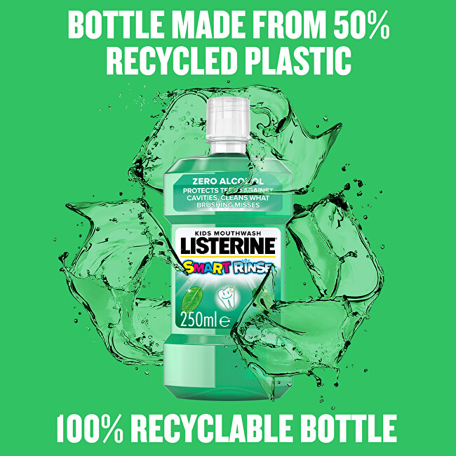 Listerine Mouthwash with menthol flavor Smart Rinse Mint 250 ml 250ml Dantų emalį stiprinanti priemonė