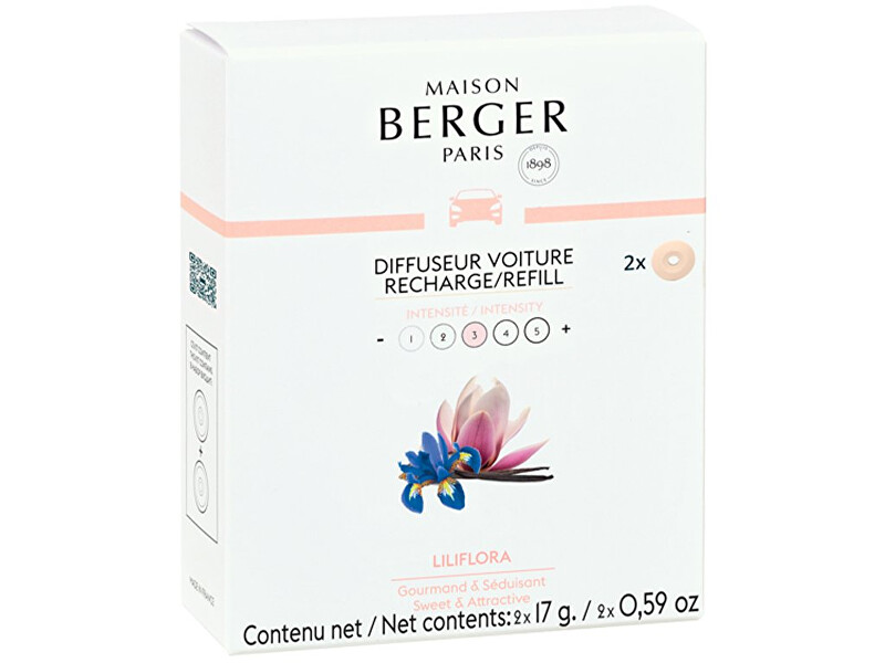 Maison Berger Paris Magnolia Liliflora car diffuser refill (Car Diffuser Recharge/Refill) 2 pcs Unisex