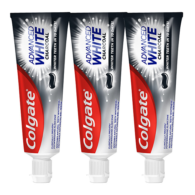 Colgate Advanced White Charcoal whitening toothpaste 3 x 75 ml 75ml dantų pasta