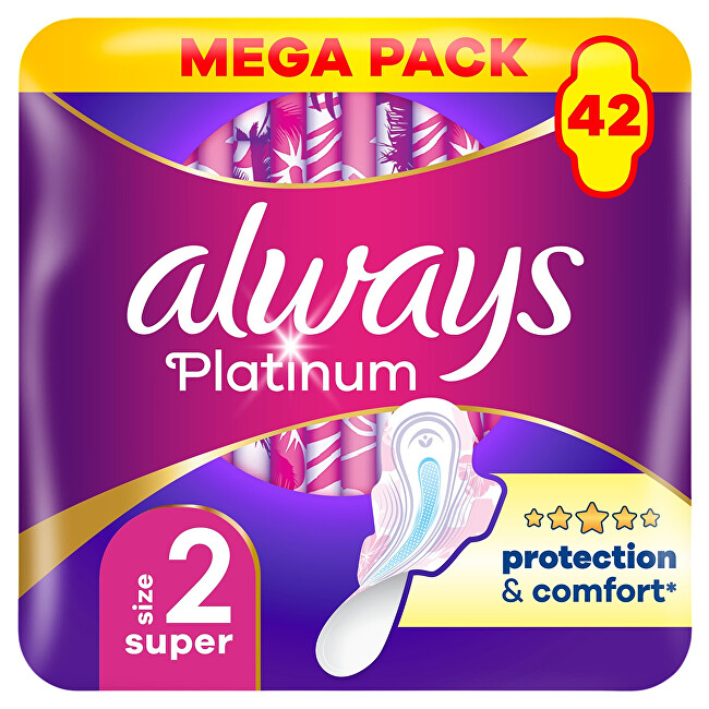 Always Platinum Ultra Super Mega sanitary pads 42 pcs Intymios higienos priemonė