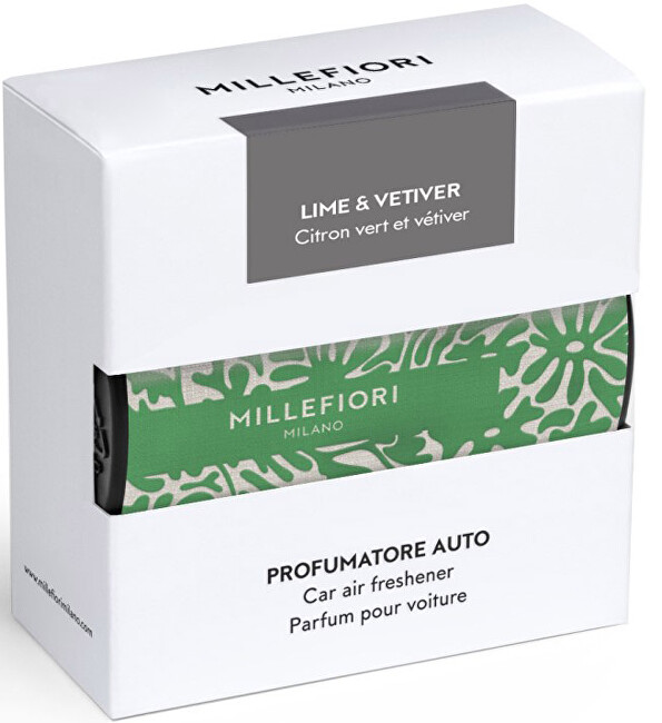 Millefiori Milano Car fragrance Textile Floral Lime & Vetiver - green automobilio gaiviklis