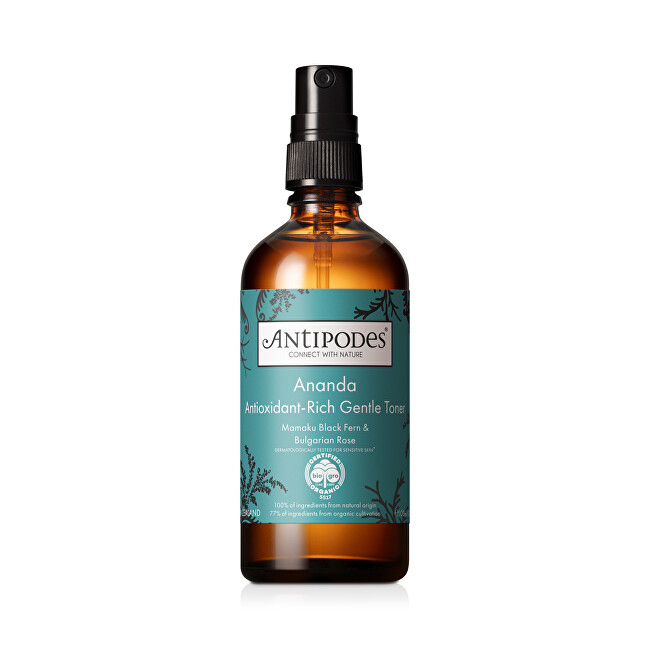 Antipodes Gentle antioxidant skin tonic Ananda (Gentle Toner) 100 ml 100ml makiažo valiklis