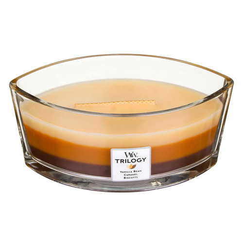 WoodWick Scented candle boat Trilogy Cafe Sweets 453 g kvepianti žvakė