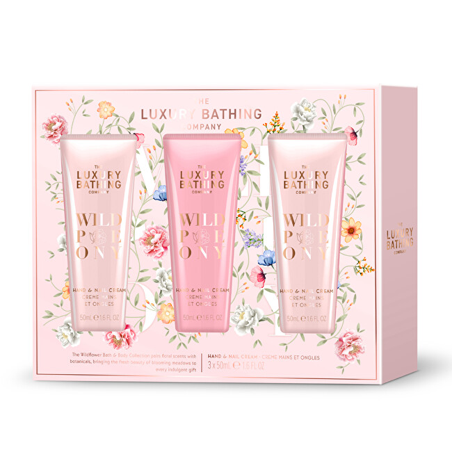 Grace Cole Peony, Peach & Raspberry Hand Cream Gift Set 3 pcs Moterims