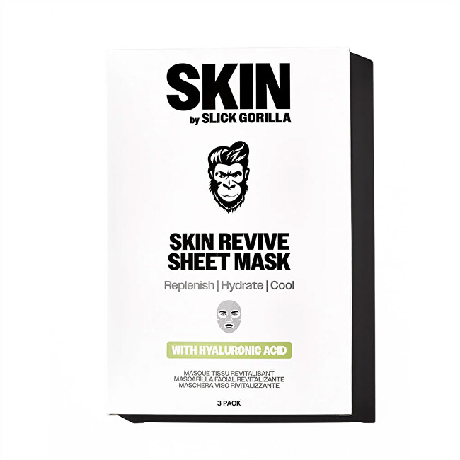 SLICK GORILLA Skin Revive Sheet Mask - Pl&aacute;t&yacute;nkov&aacute; maska ( 3 ks ) Drėkinamasis veido kremas Vyrams