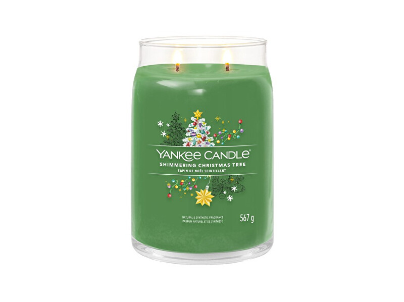 Yankee Candle Aromatic candle Signature glass large Shimmering Christmas Tree 567 g Kvepalai Unisex