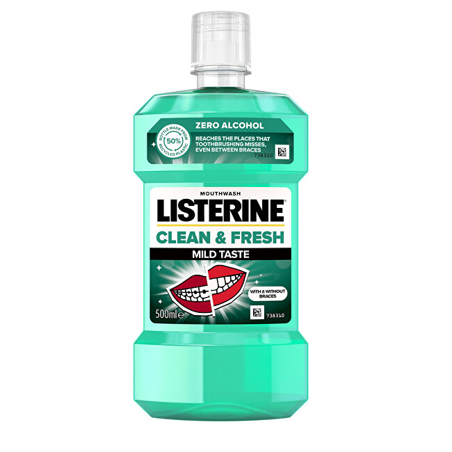 Listerine Mouthwash Clean & Fresh Mild Taste 500 ml 500ml Unisex