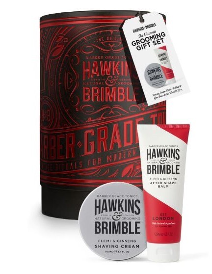 Hawkins & Brimble Gift set of shaving cream + aftershave balm Vyrams