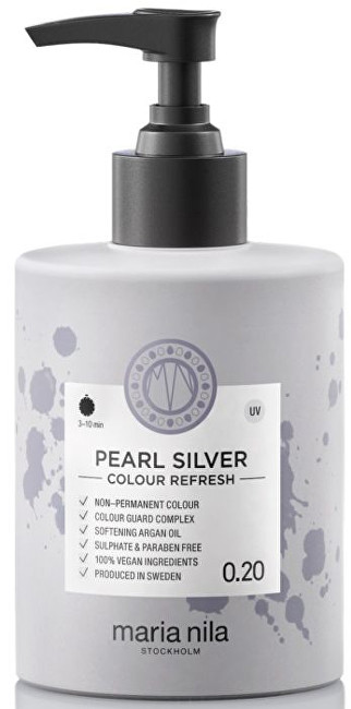 Maria Nila Gentle nourishing mask without permanent color pigments 0.20 Pearl Silver ( Colour Refresh Mask) 100ml atstatomoji plaukų priežiūros priemonė