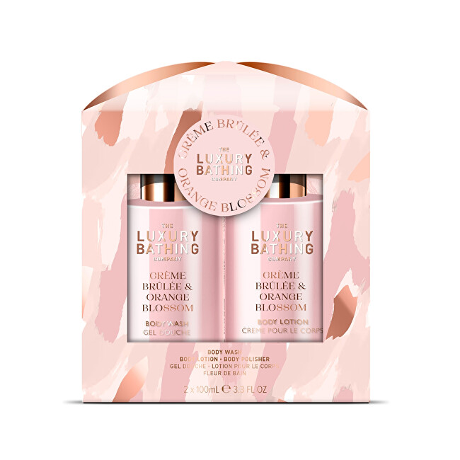 Grace Cole Creme Brul&eacute;e Body Care Set ( Creme Brul&eacute;e & Pomerančov&yacute; květ ) II - D&aacute;rkov&aacute; sada p&eacute;če o tělo ( 3 ks ) Vonios ir du&scaron;o priemonė Moterims