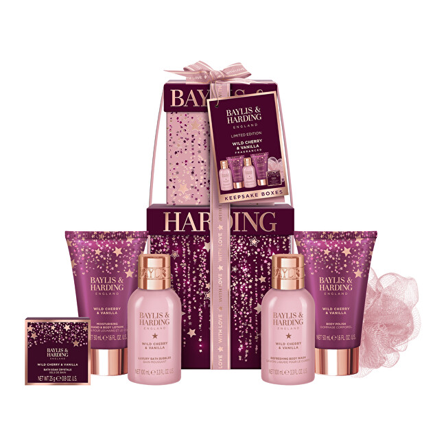 Baylis & Harding Wild Cherry & Vanilla Body Care Gift Set 6 pcs Vonios ir du&scaron;o priemonė Moterims